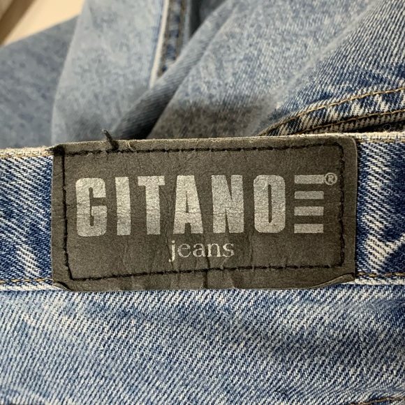 Vintage 80s Gitano Stonewash Blue Jeans High Waist Tapered Leg 12 Petite 31"x29" - Picture 8 of 12